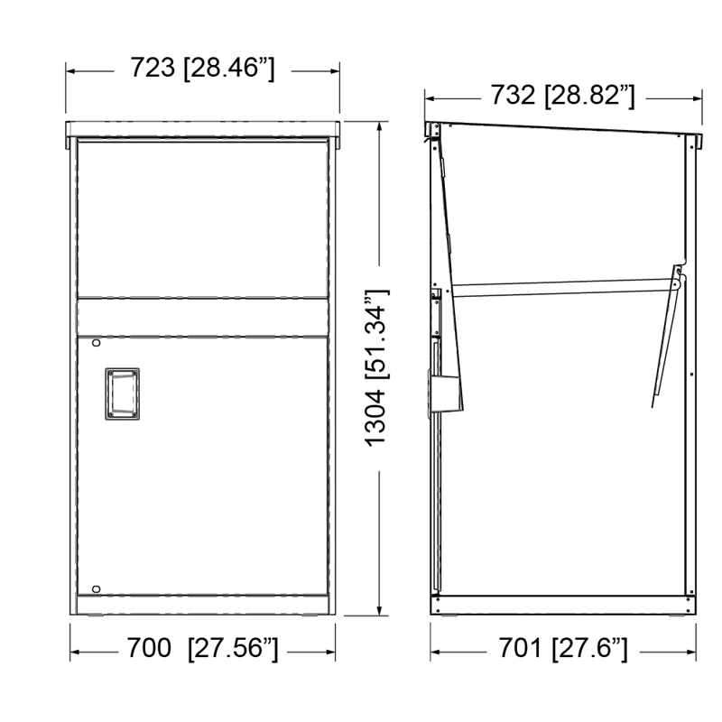 PBX2 - Large Parcel Box (Black) - Penn Parcel Box